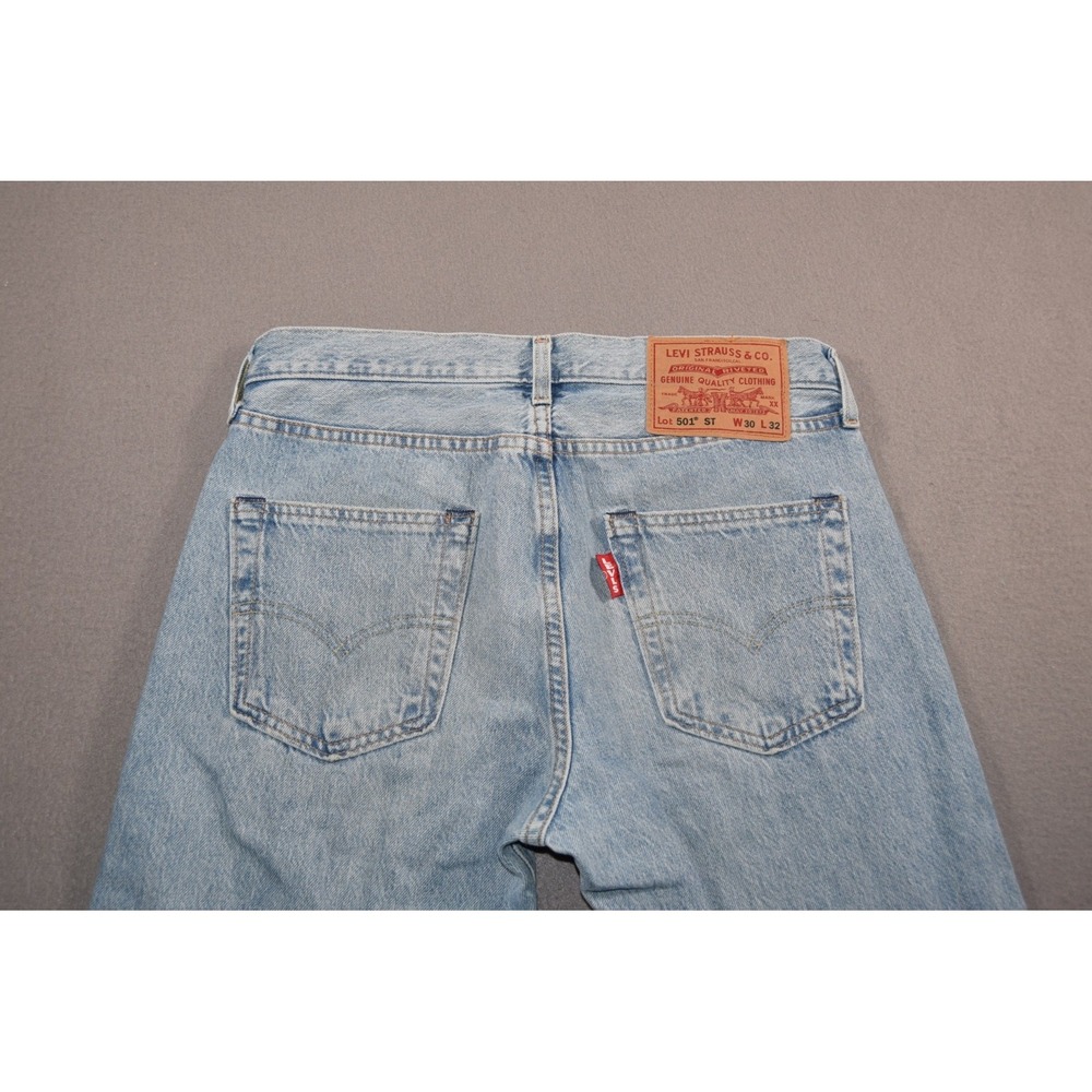 Levis 501 Jeans Mens 30x32 Slim Taper Big Tab Medium Wash Premium Button Fly XX